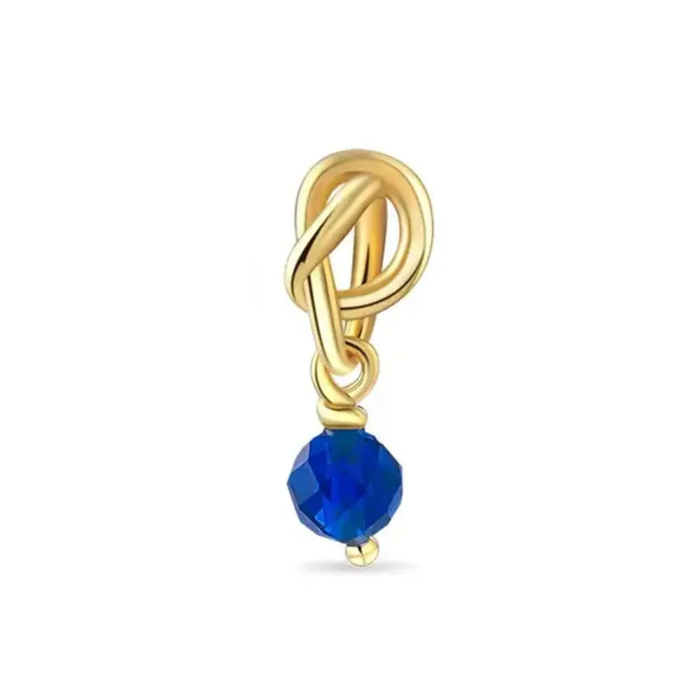 European 925 Sterling Silver Birthstone Pendant Charm Bead for Bracelet and Necklace Jewelry for Women