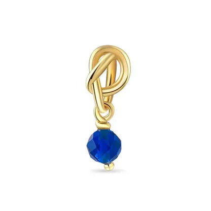 European 925 Sterling Silver Birthstone Pendant Charm Bead for Bracelet and Necklace Jewelry for Women