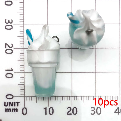 3D Ice Cream Resin Charms Set for DIY Jewelry Crafting