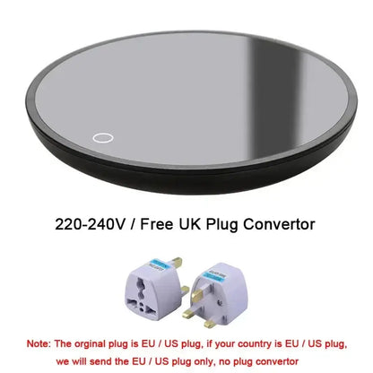 New Coffee Mug Warmer for Home Office Milk Tea Water Heating Pad Auto-off Gift Idea UK Plug Convertor
