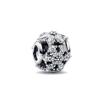 European Zircon Charm Beads 925 Silver Pendant Necklace for Women Gift P1280