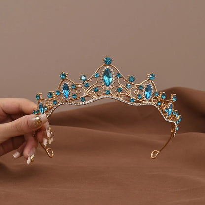 Princess Queen Vintage Baroque Crystal Tiara for Women Bridal Wedding Party Jewelry