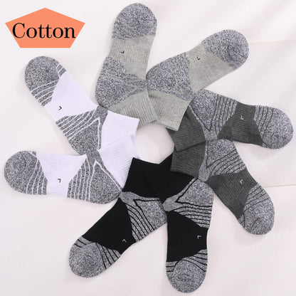 3 Pairs Unisex Thick Sole Moisture Wicking Running Socks