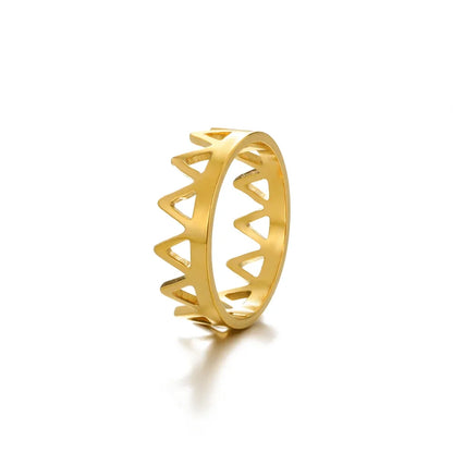 Romantic Geometric Love Ring for Women Stainless Steel Wedding Band