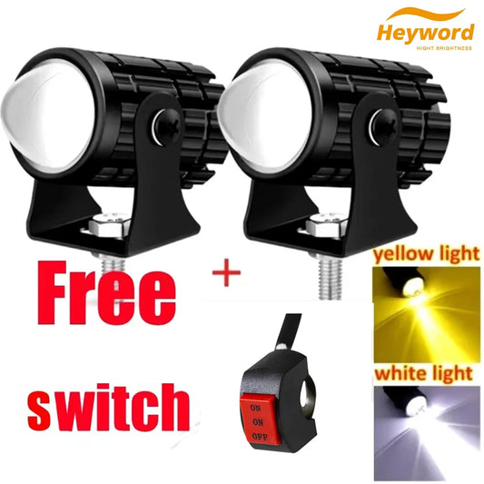 M2 Motorcycle LED Headlamp Two Color 2000LM Waterproof
