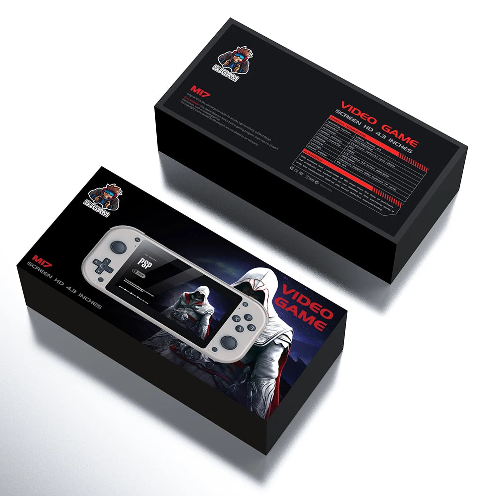 BOYHOM M17 Retro Open Source Linux Handheld Game Console 4.3 Inch IPS Portable Pocket Player 64GB 19000 Games