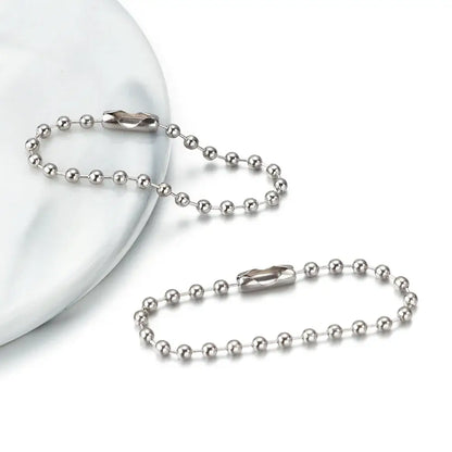 100Pcs Lot 10Cm Iron Colorful Ball Bead Chain for DIY Jewelry Making rhodium
