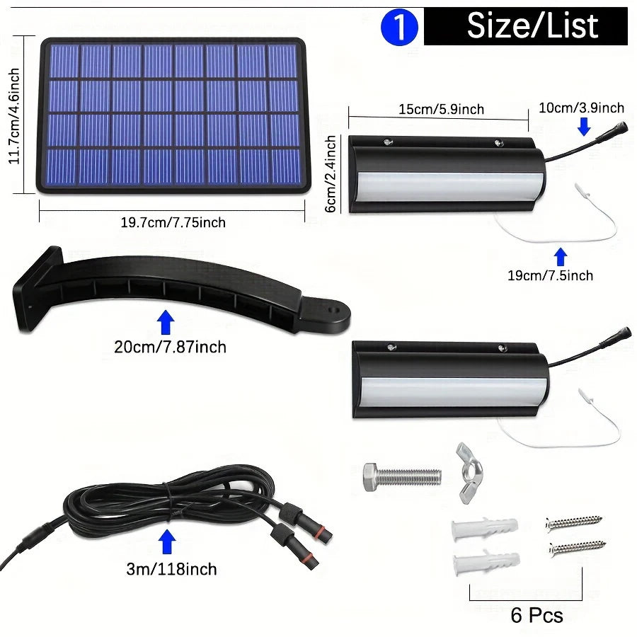 Upgraded Solar Pendant Lights Indoor Outdoor Auto On Off Lamp