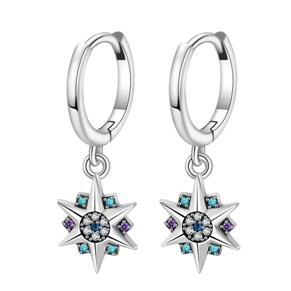 Luxury 925 Sterling Silver Chunky Hoop Earrings with Big Heart Zircon Accents for Women Wedding Party Jewelry Gifts