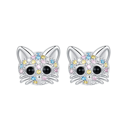 925 Sterling Silver Skull Pumpkin Cross Hoop Earrings Sparkling Zircon Glamorous Women Jewelry