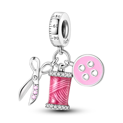 Pink Butterfly Luminous Firefly Dangle Charms 925 Sterling Silver Beads for DIY Jewelry KTC833