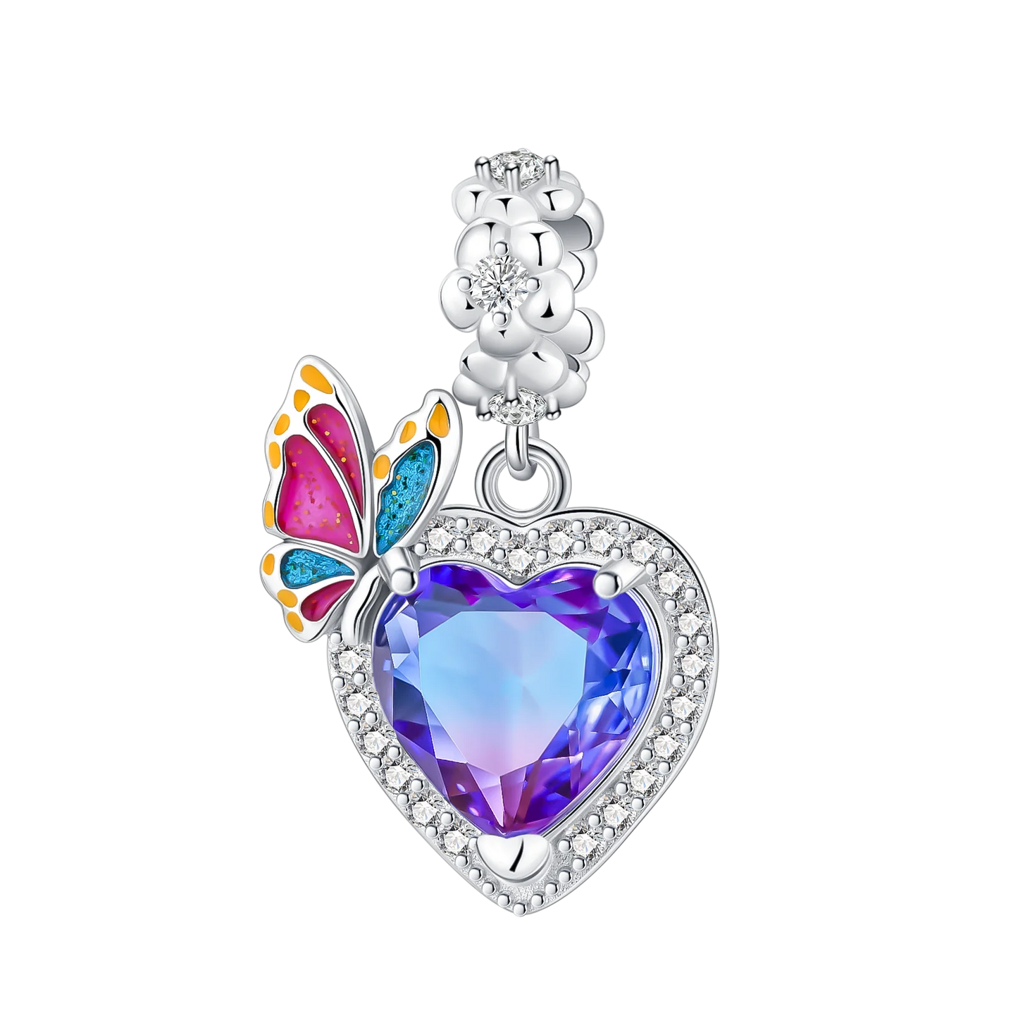 Elegant 925 Sterling Silver Butterfly Airplane Dangle Beads for Charm Bracelets