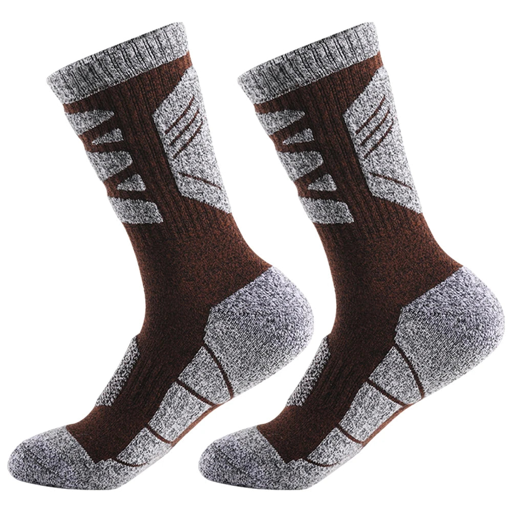 Thermal Thick Winter Hiking Socks Cotton Cushion Sole