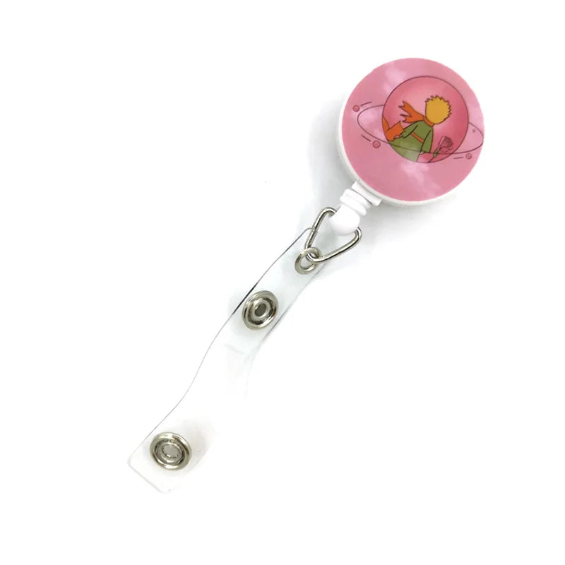 Little Prince Pink Lanyard Card Holder with Removable Buckle for Students