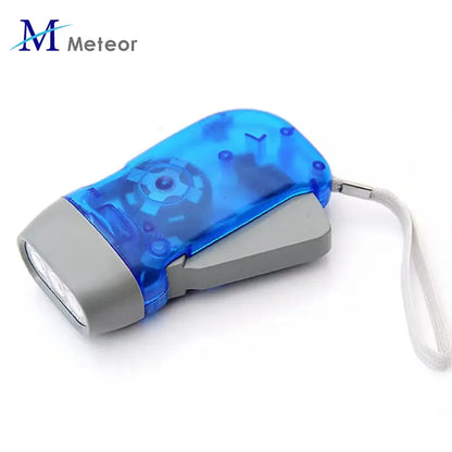Portable Mini Size Plastic Hand-Pressing LED Rechargeable Flashlight for Camping Outdoor Night Light