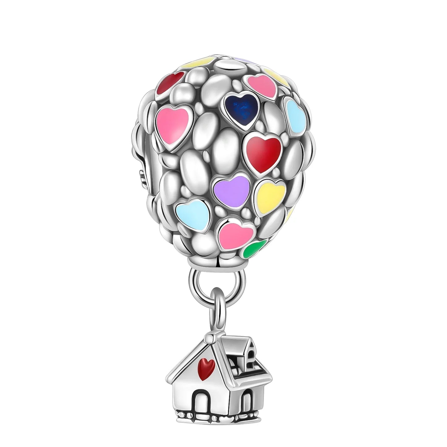 925 Sterling Silver Colorful Dreamcatcher and Hot Air Balloon Charms for DIY Necklace and Bracelet Jewelry