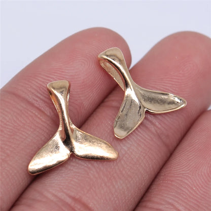 Vintage Whale Tail Mermaid Charms Set for DIY Jewelry Crafting 20 Pieces 16x16mm