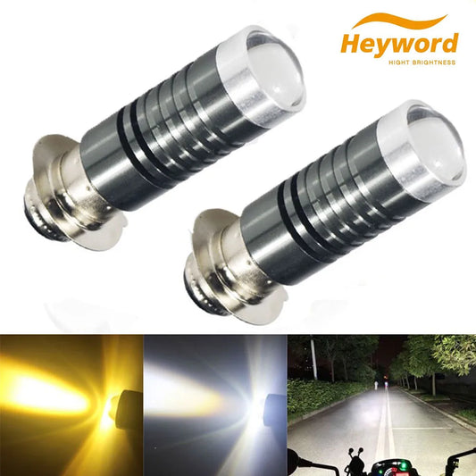 10000Lm H4 BA20D LED Motorcycle Headlight HiLo White Yellow