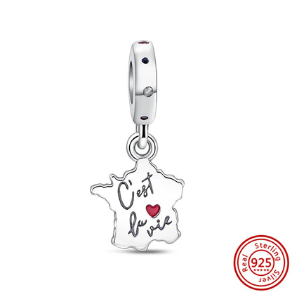 925 Silver Lucky Crown Butterfly Heart Family Tree Beads
