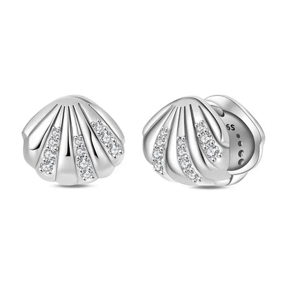 925 Sterling Silver Tulip Hoop Earrings with Dragonfly Firefly Bow Shell Conch and Turtle Designs Fine Jewelry Gifts for Women