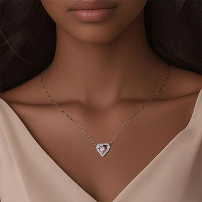 925 Sterling Silver Heart Butterfly Pendant Adjustable Sparkle Necklace for Women Elegant DIY Gift Jewelry
