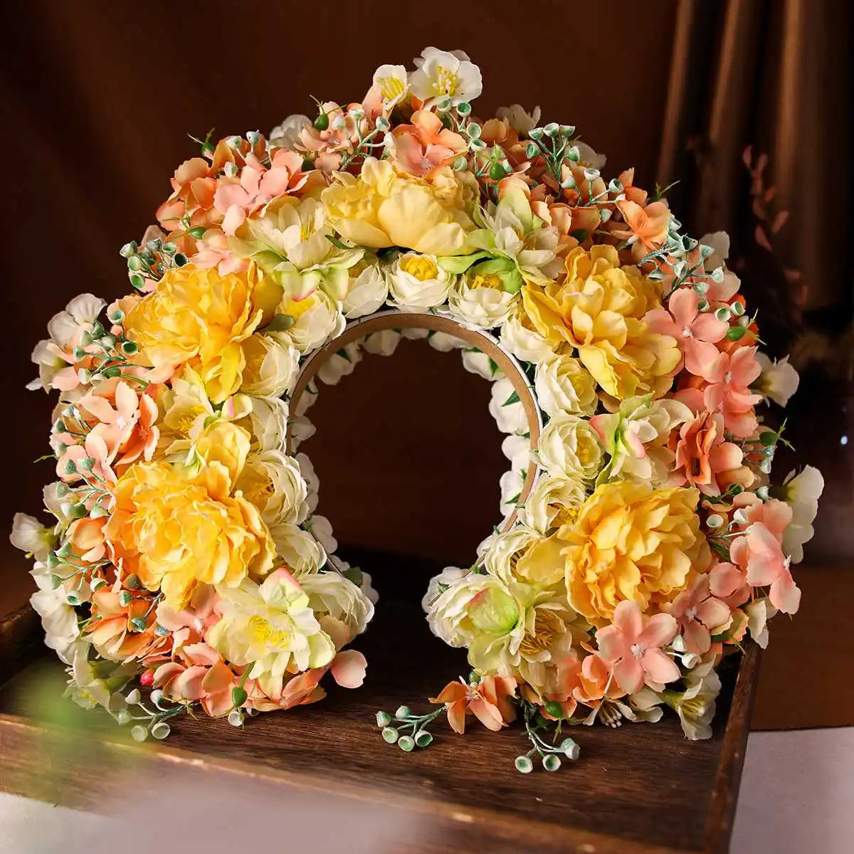 Elegant Floral Crown Headband for Women and Girls - Perfect Wedding and Festival Accessory