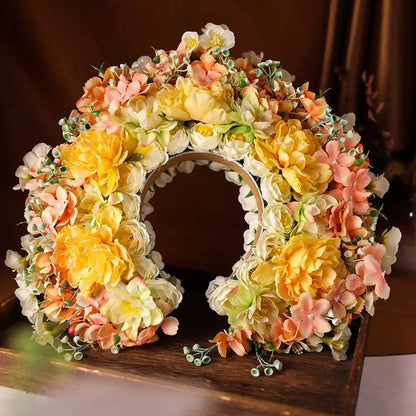 Elegant Floral Crown Headband for Women and Girls - Perfect Wedding and Festival Accessory