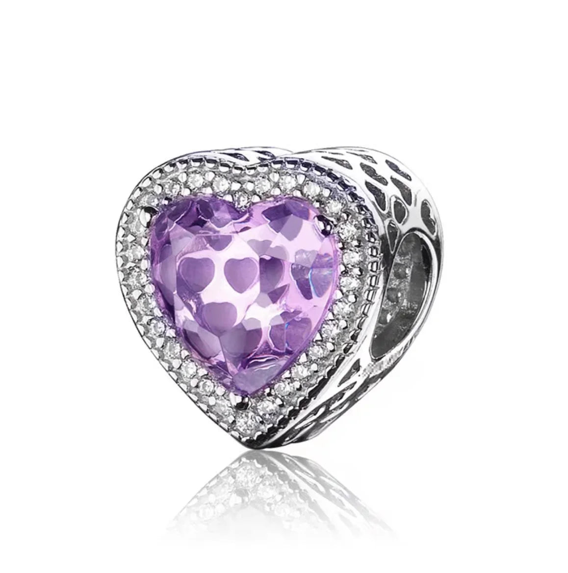 Original 925 Sterling Silver Linked Sister Hearts Openable Heart Locket Dangle Charm Beads for Necklace and Bracelet Jewelry