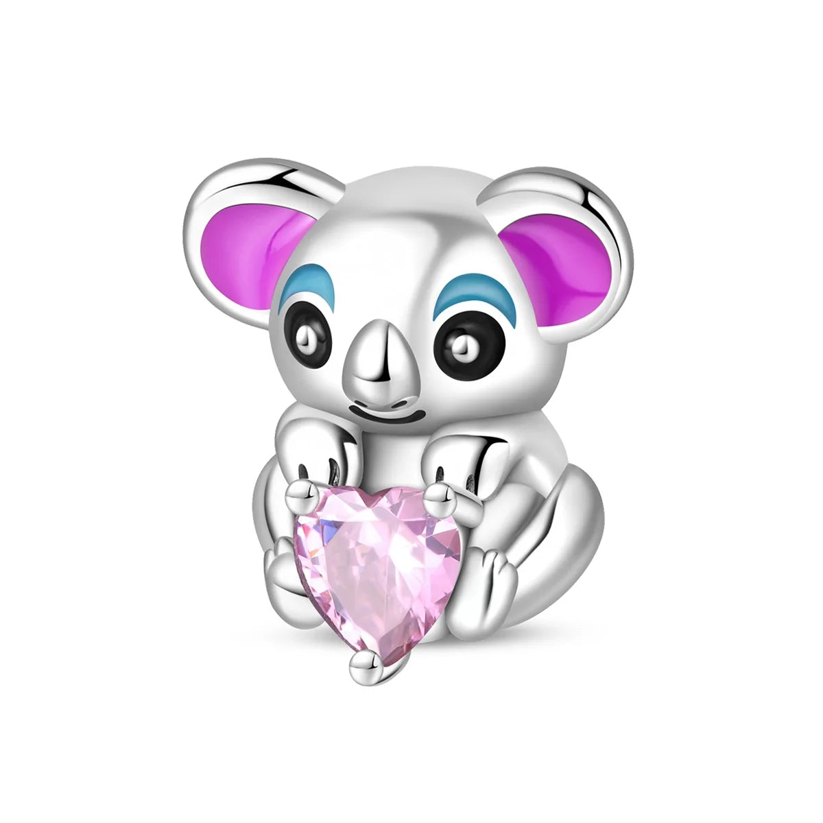 Original 925 Sterling Silver Pink Flower Balloon and Coffee Cup Charms Beads for DIY Women’s Bracelet Jewelry Gift
