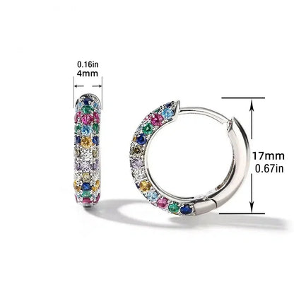 Colorful Crystal Round Earrings Fashion Jewelry for Every Occasion