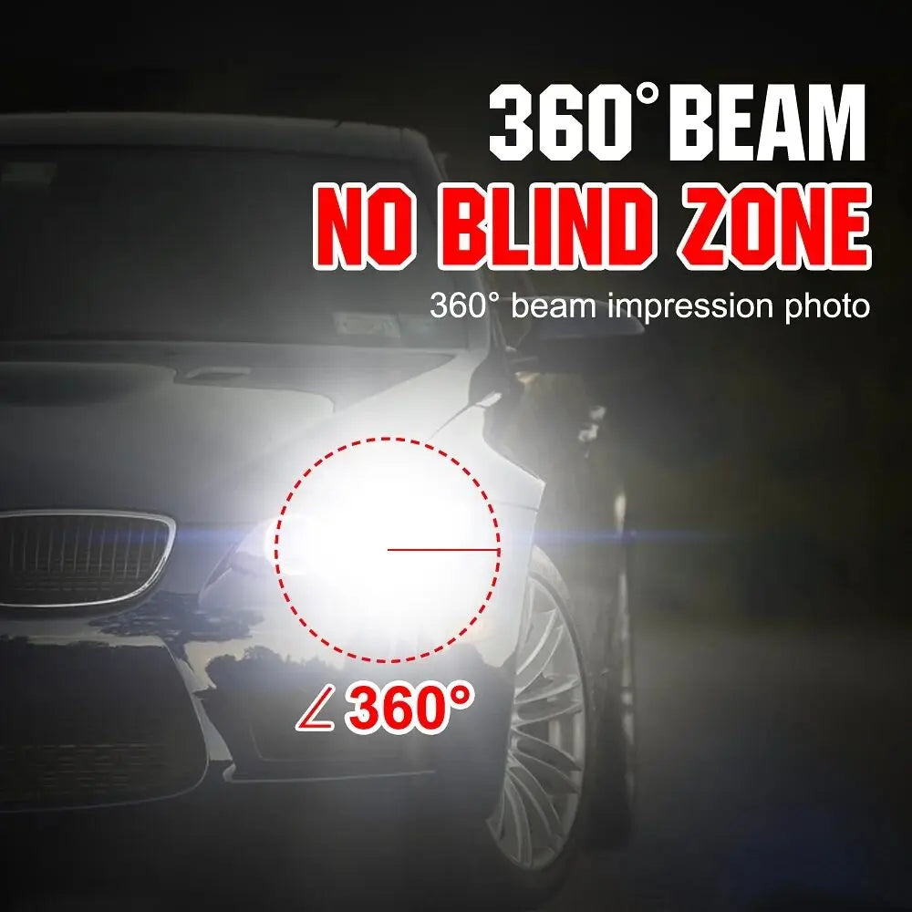 XTG 2pcs LED Car Headlight Bulbs H1 H7 H4 9005 9006 72W 8000LM 6500K No Error Low High Beam 9-36V