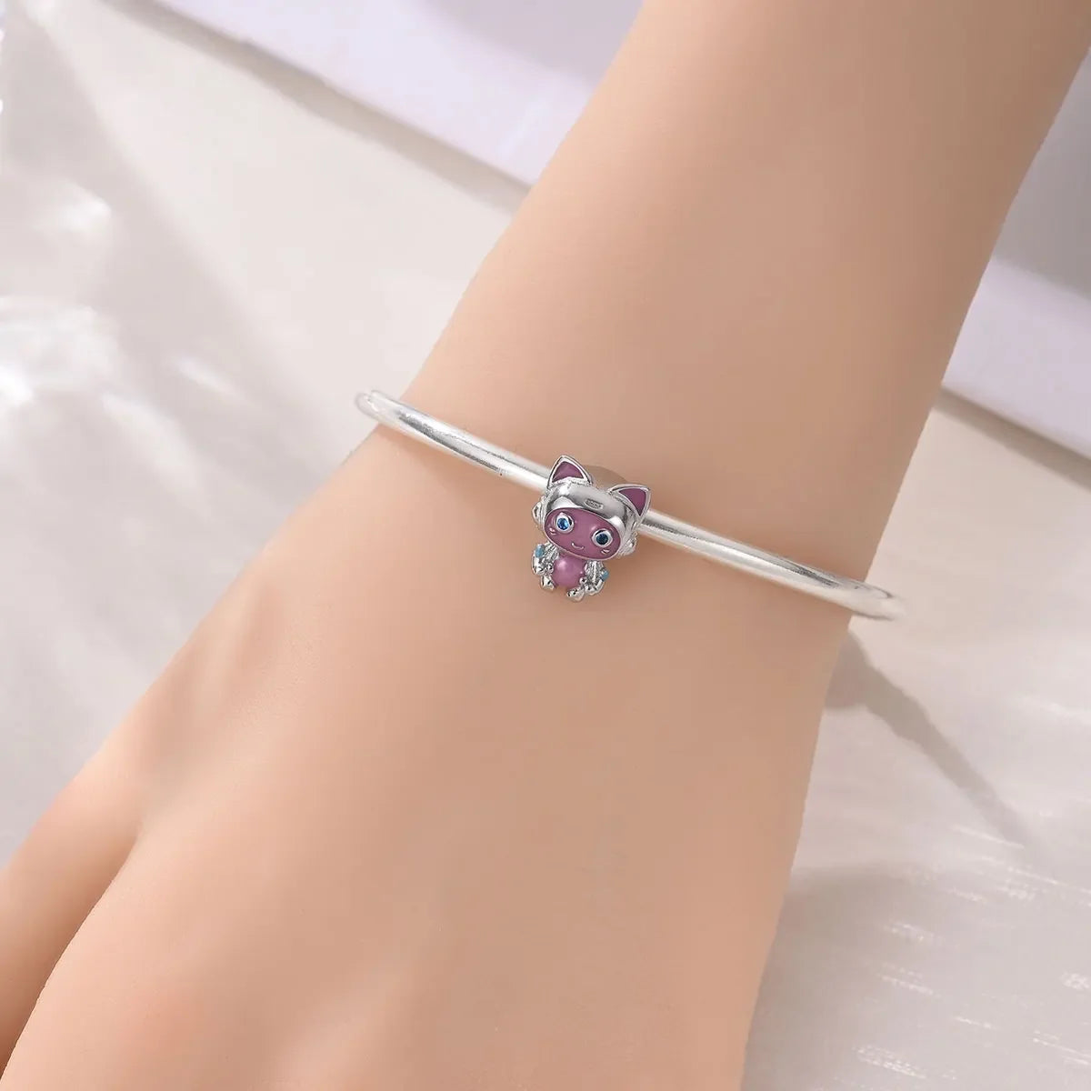 Original 925 Sterling Silver Cat Claw Charms with Zircon Accents Money Attract Earrings and DIY Necklace Bracelet Beads Gift Jewelry