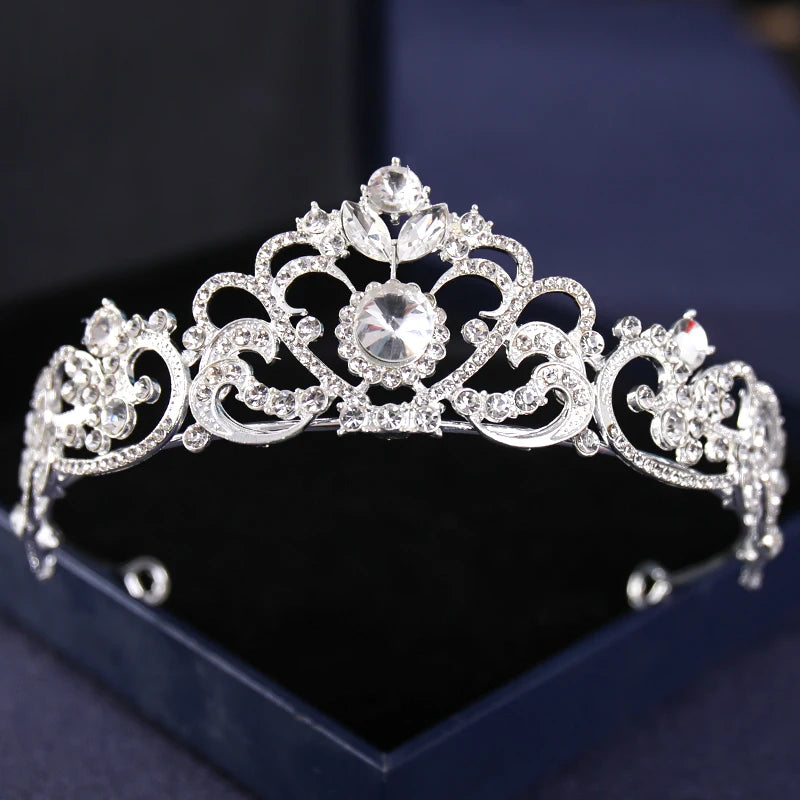 Silver Crysta Baroque Vintage Tiara - Top-Rated Wedding Hair Accessory for Brides & Pageants Silver 8