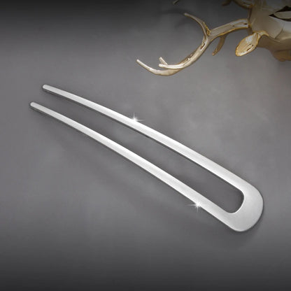 Elegant Silver Gold Enamel Shell Hairpin for Women U Shape Hair Stick Accessories