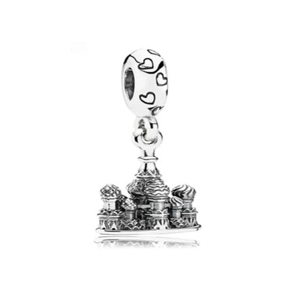 Yinyang Flower Clover Pendant 925 Silver Amulet for Bracelets DIY Jewelry Gift B1578