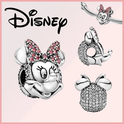 Disney 925 Sterling Silver Stitch Minnie Winnie Dangle