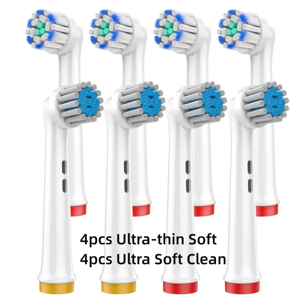 Toothbrush Replacement Heads Refill for Oral B Electric Toothbrush Pro1000 Pro 3000 Pro5000 Pro7000 Vitality Floss Action - 16 Pack 8 Assorted D