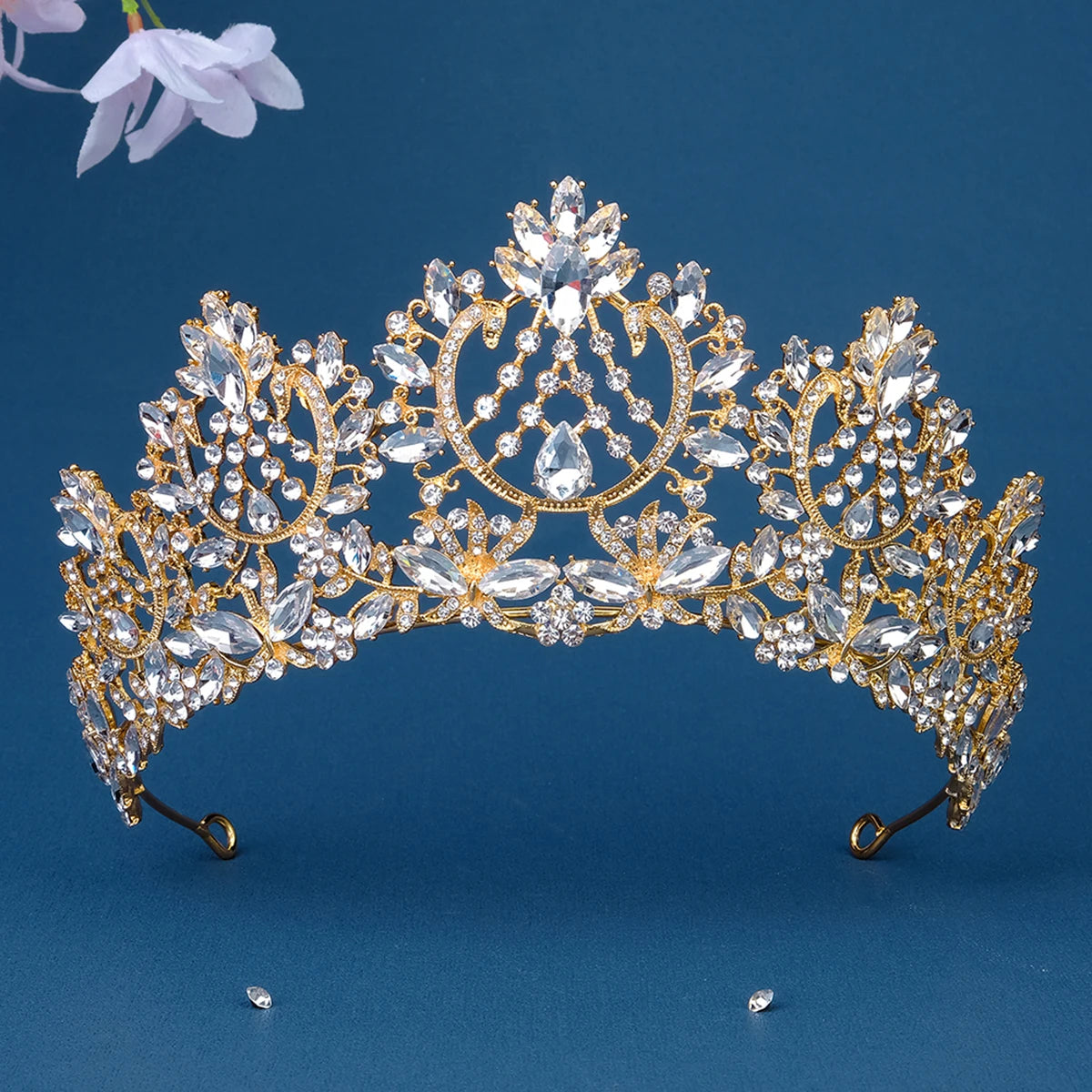 Rhinestone Crystal Bridal Tiara Crown for Women Wedding Hair Accessories