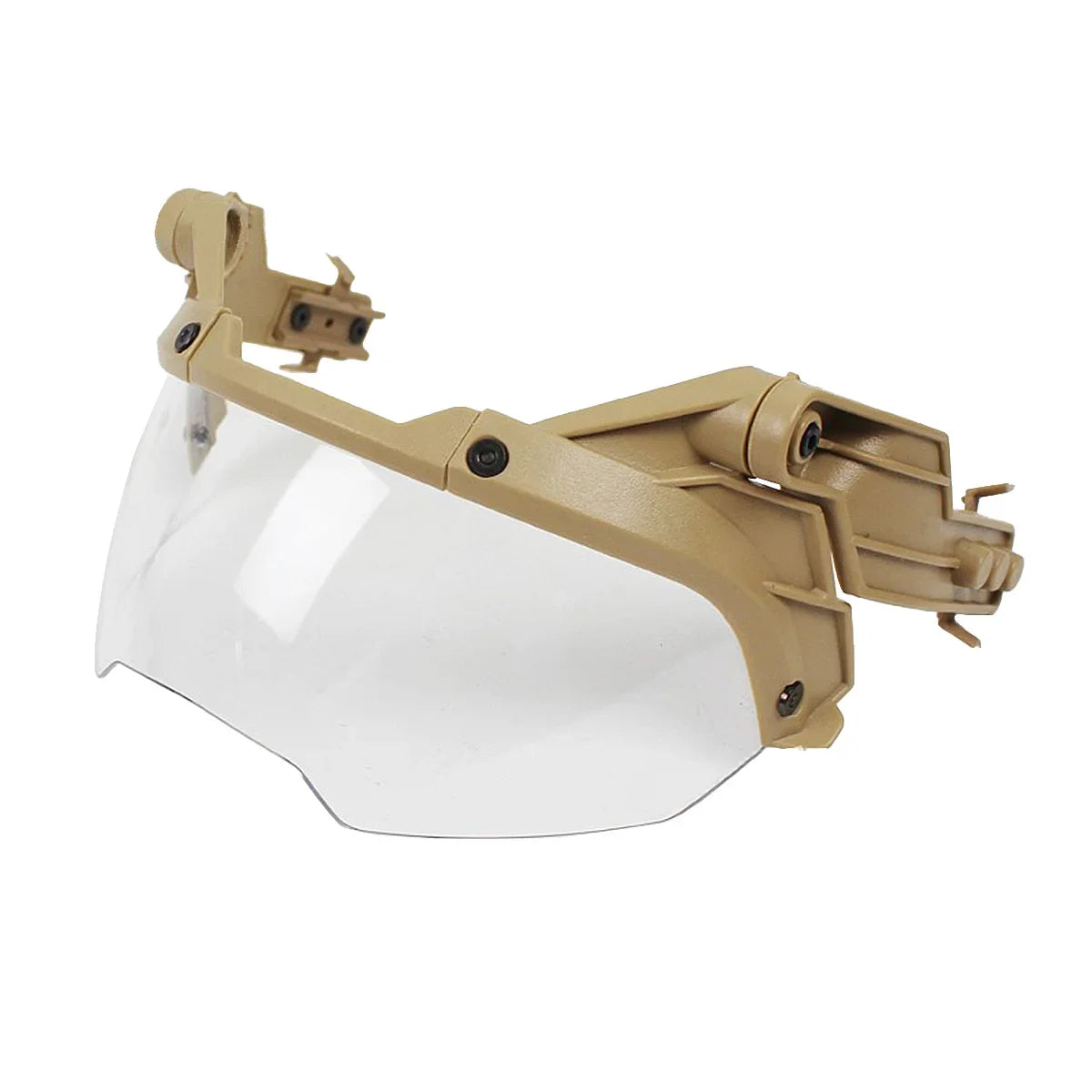 New Tactical FAST Helmet Half Face Mask With Flip Goggles DE Goggles 1