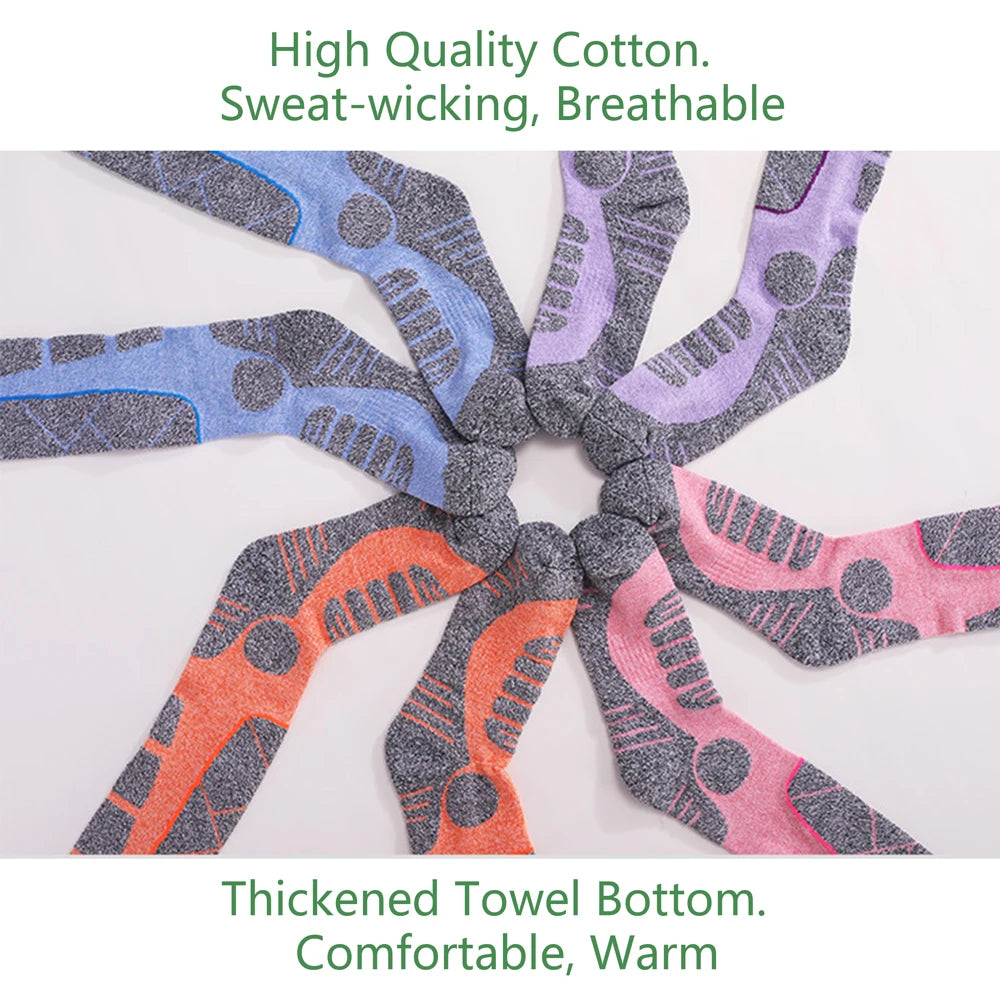 Women Thermal Ski Socks Heavy Cushion Arch Support Hiking