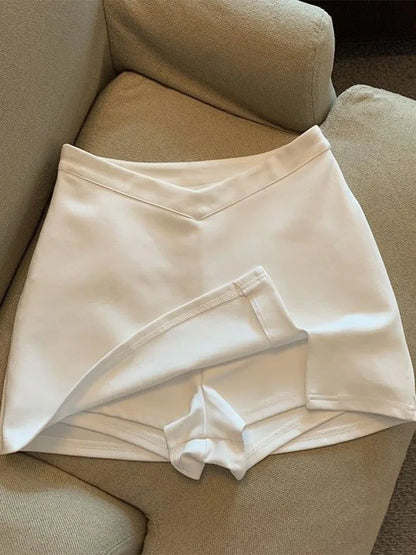 Elegant High Waist Mini Skirt For Women Spring Streetwear