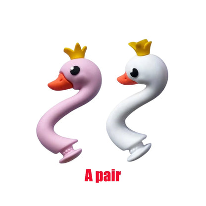 Whimsical 3D Swan Shoe Charms PVC Accessories for Customizing Shoes and Bags