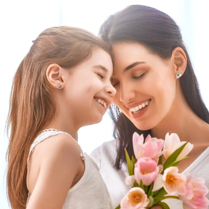 Charming Animal and Flower Stud Earrings Set for Girls with Secure Screw-Backs