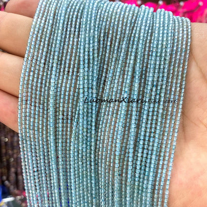 Elegant Faceted Aquamarine Beads for DIY Jewelry Making Bracelet Accessories