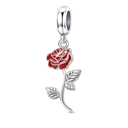 925 Sterling Silver Charm Beads for Women Bracelet - Four-Leaf Clover and Sunflower Design B1163