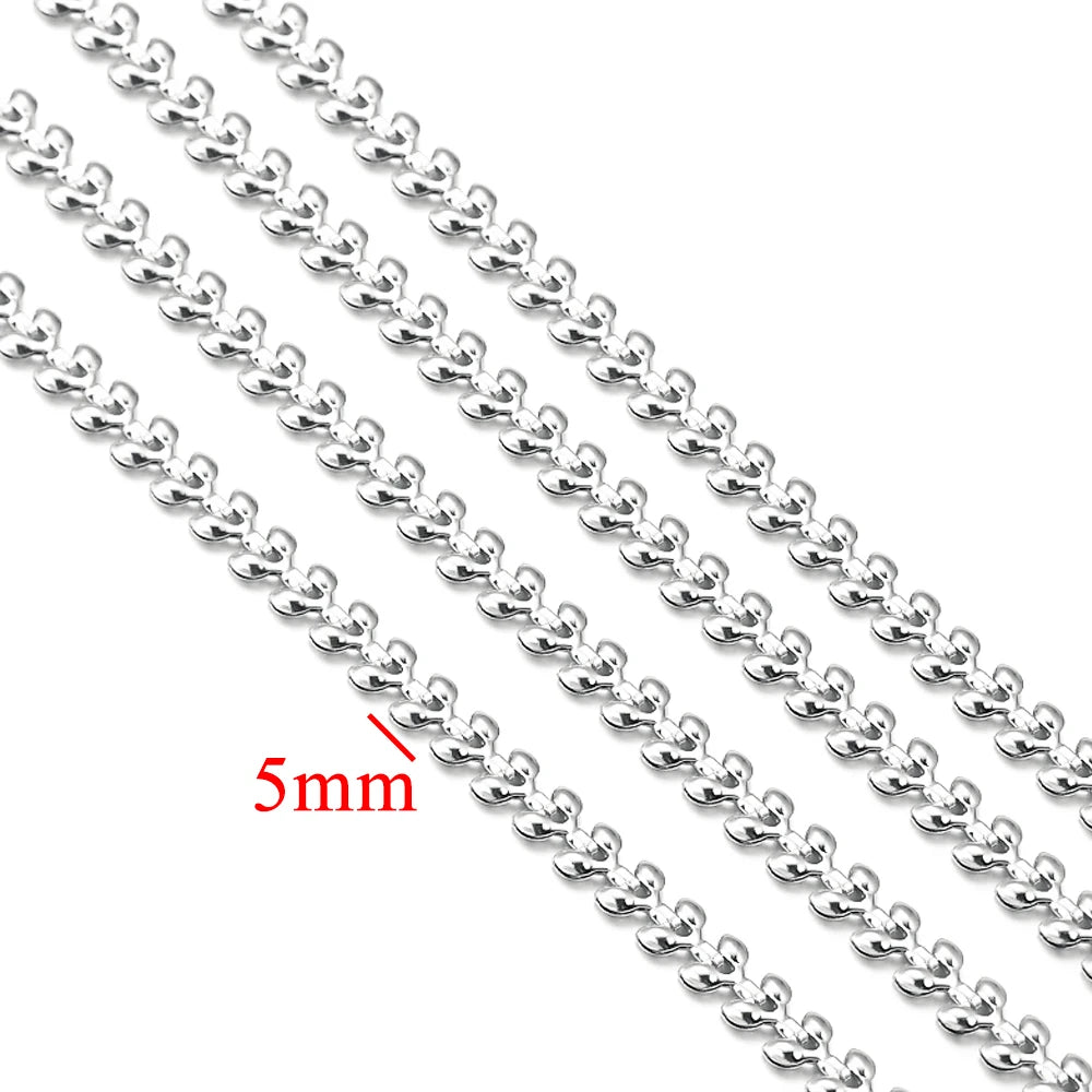 Gold Plated Stainless Steel Chain for DIY Jewelry Crafting Necklace Bracelet Anklet 1 Meter