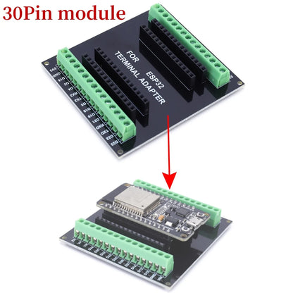 ESP32 Development Board Wireless WiFi Bluetooth Module Ultra Low Power Dual Core 30Pin for Smart Home Applications