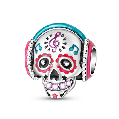 Sterling Silver Halloween Skull Bat Pumpkin Charm Pendant for DIY Jewelry SMC6261