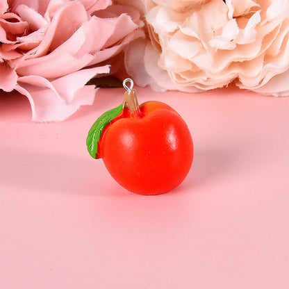 10 Piece 3D Simulated Fruit Flat Back Charms for DIY Jewelry Earrings Bracelets and Hairpins