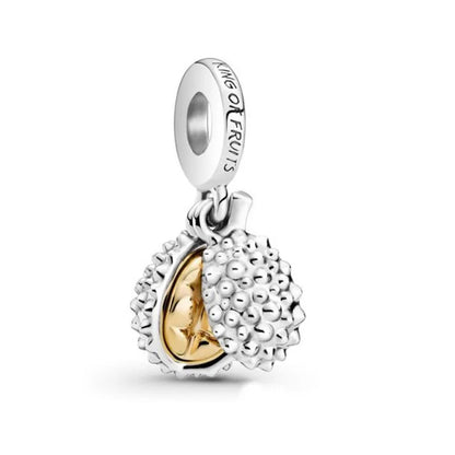 Exquisite 925 Silver Leaf Beads with Honey and Durian Pendant for European Original Bracelets DIY Jewelry
